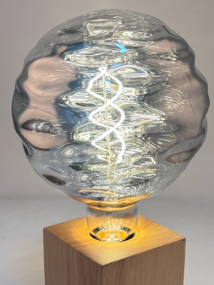 G150 Water Ripple Silver XXXL Glass Bulb