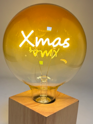 G125 Xmas Letter Gradient Orange XXXL Glass Bulb