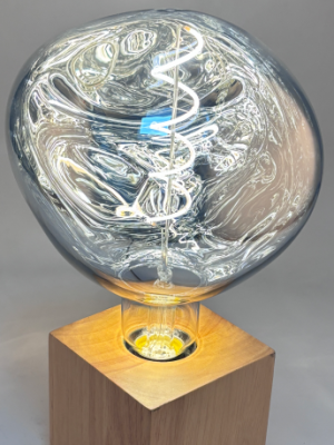 G150 Small Stone Silver XXXL Glass Bulb